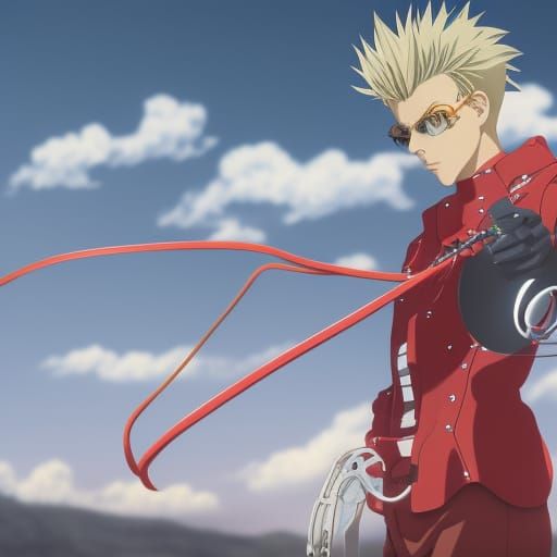 Vash The Stampede in Anime Style