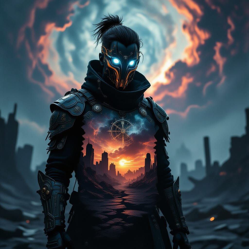 Urban Warrior in Alien Nebula, Neo Eyes