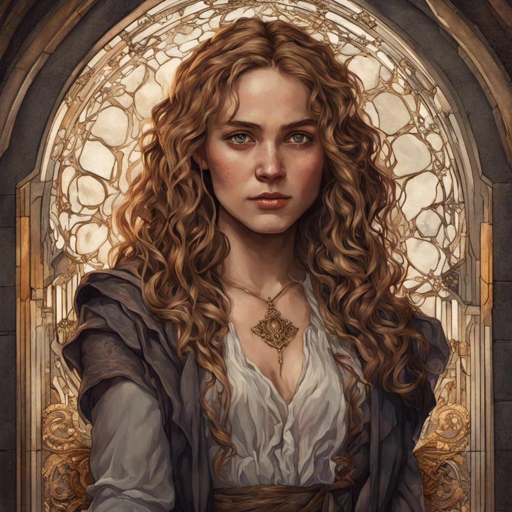 Hermione Granger as Art Nouveau Medieval Lady