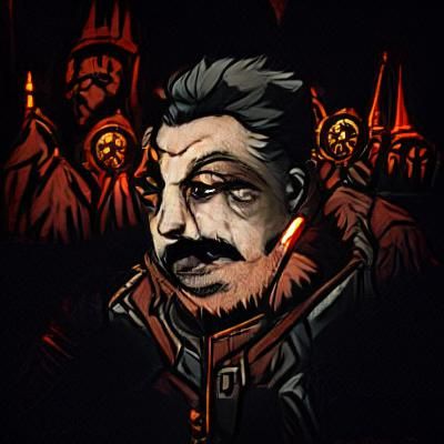 Stalin Portrait in Darkest Dungeon Style