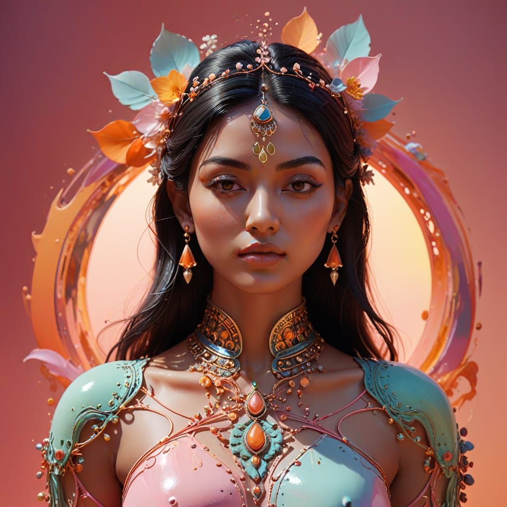 Radiant harmony blossoms in a dance of ethereal forms