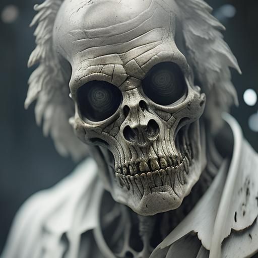 Surreal Horror Art: Bone and Smoked Glass