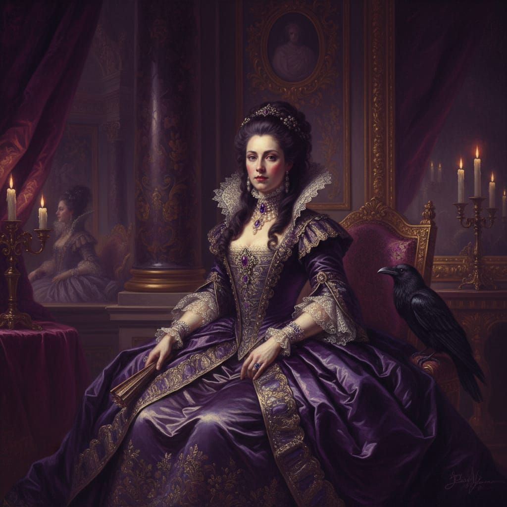 Baroque Portrait of The Duchess of Shadows
