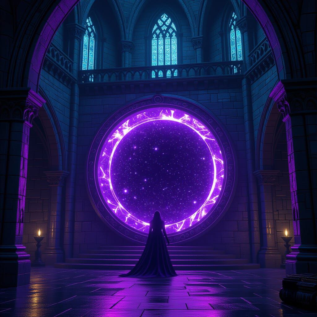 Mystical Time Portal in Ominous Sorceress Castle