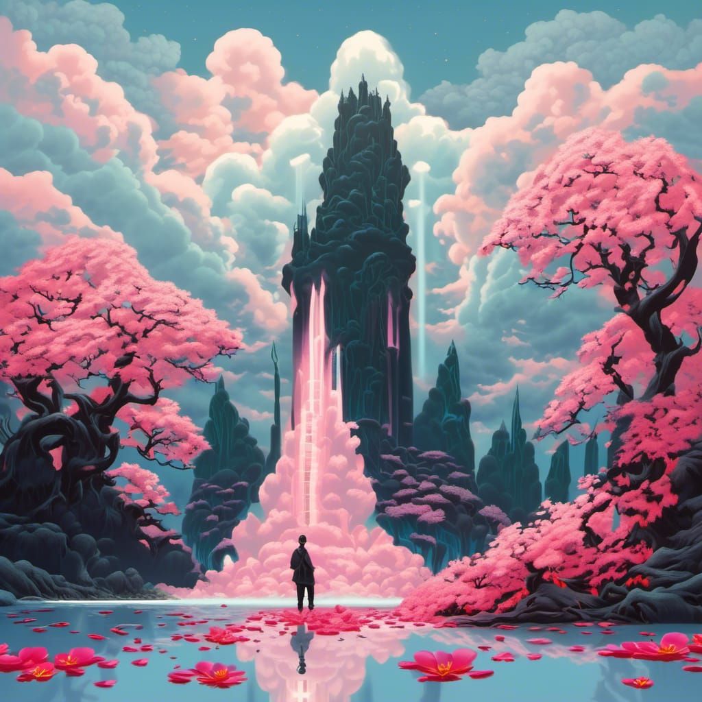 Surreal Winter Roses: A Philosophical Landscape