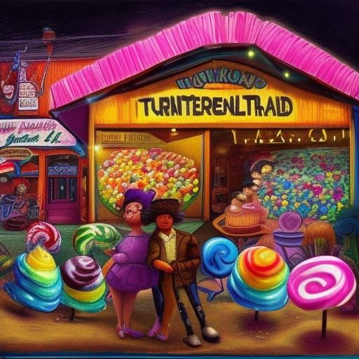 Rembrandt-Style Portrait in Candy Art Style