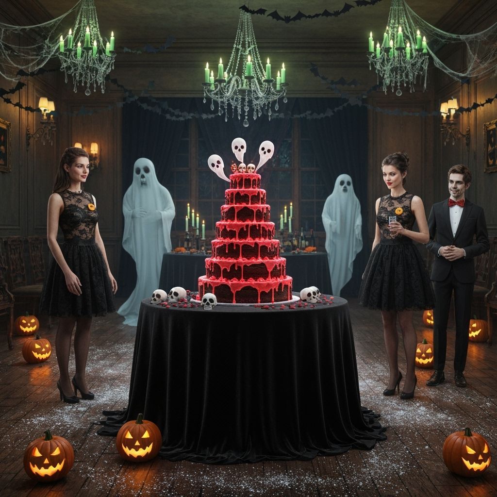 Gothic Birthday Celebration With Haunted Cake