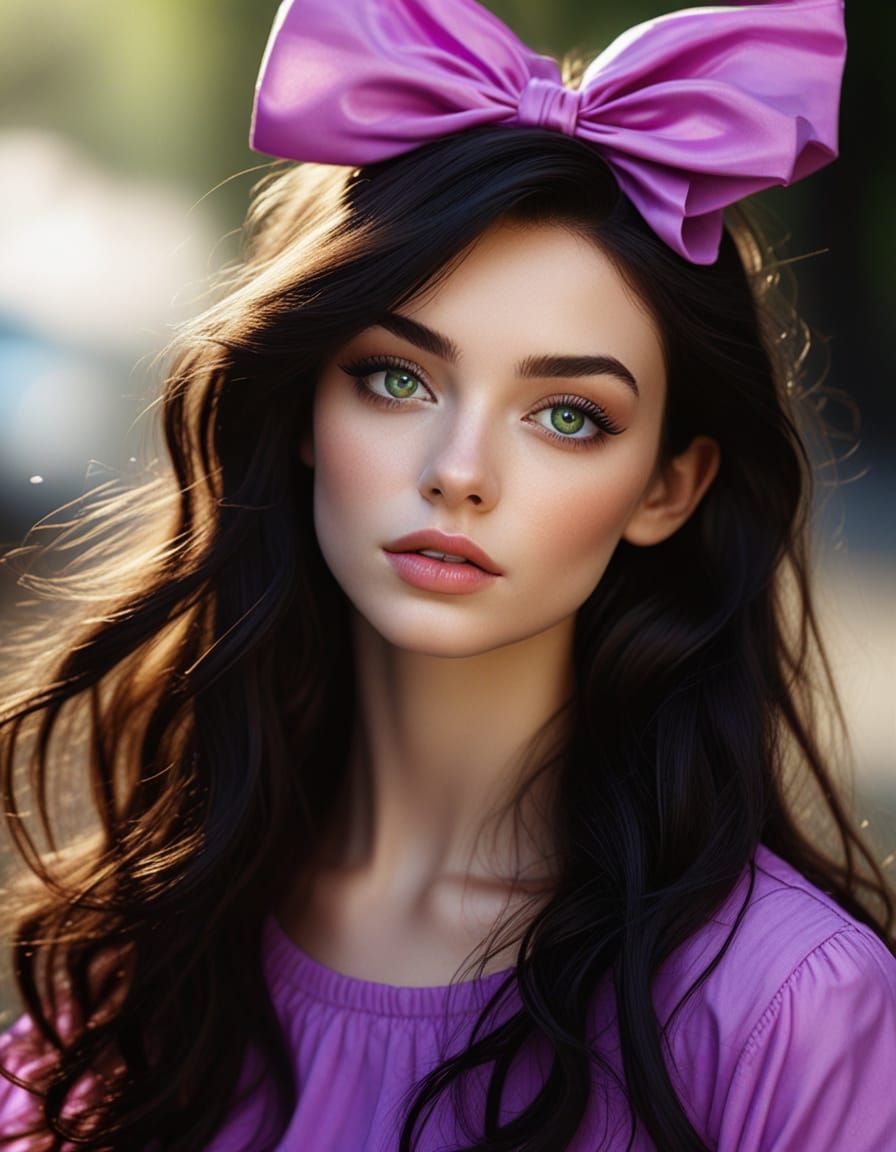 Brunette whit green eyes