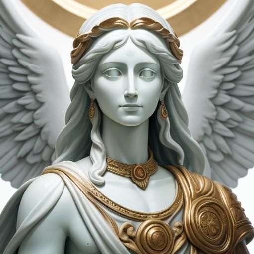 Archangel Uriel Portrait in Baroque Style