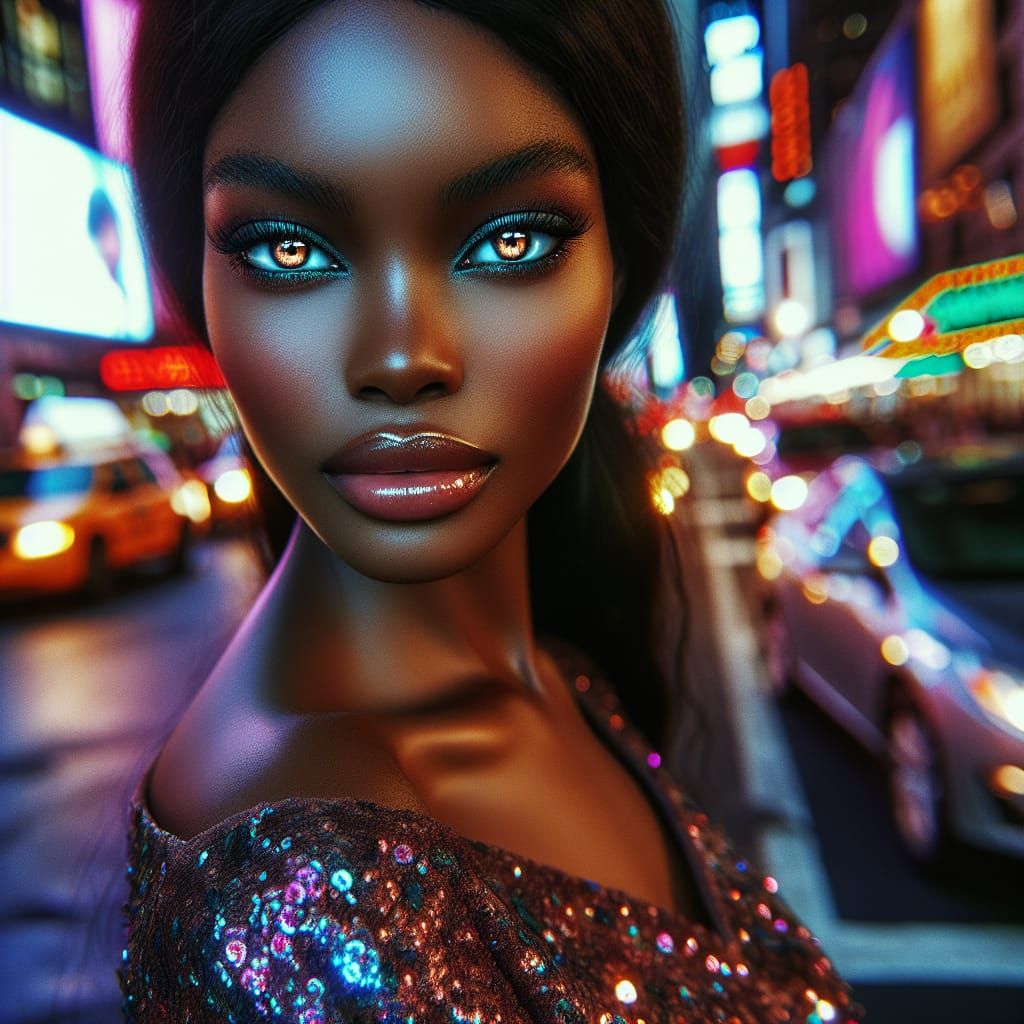 Woman with Hazel Eyes in New York City