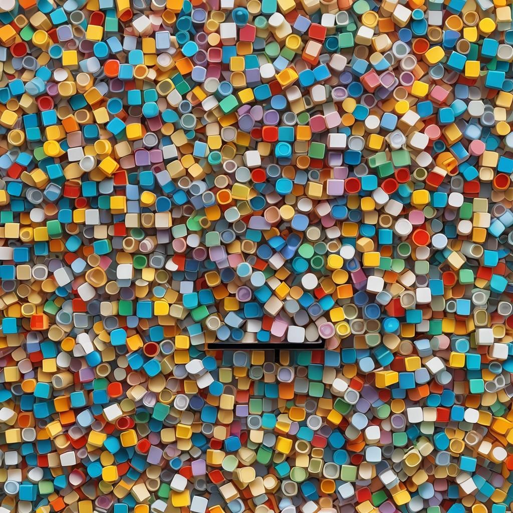 Lego Desk Lamp in Vibrant 3D Anime Art