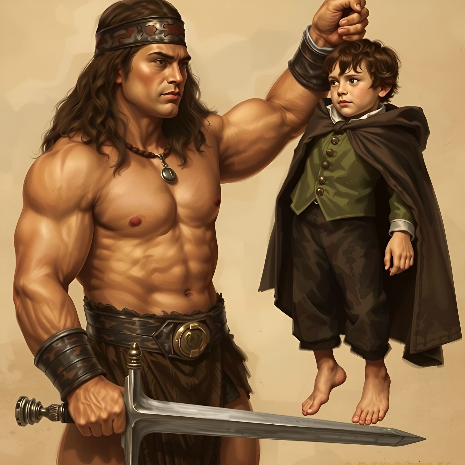 Conan Holds Frodo: A Barbarian's Burden