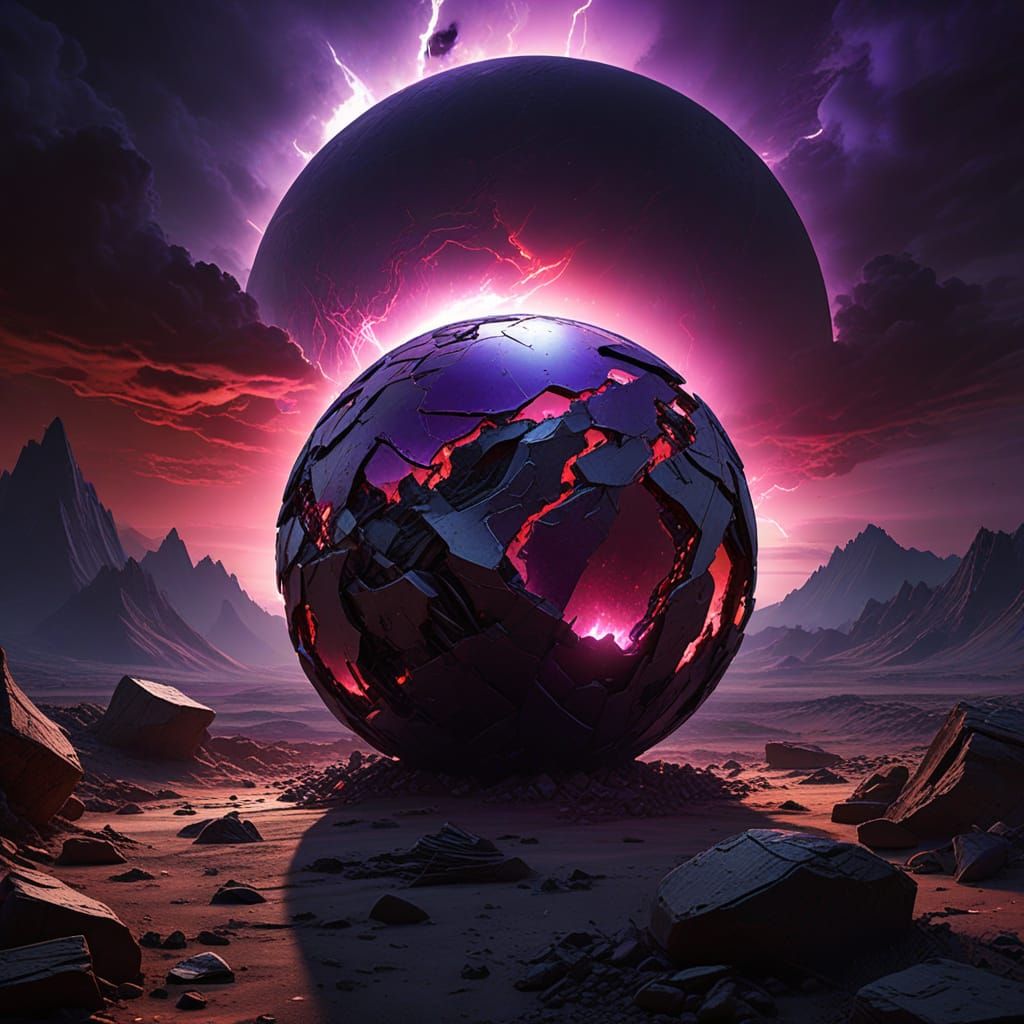 Alien Monolith in Desolate Wasteland