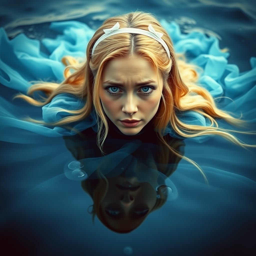 Ethereal Melancholy: A Woman's Descent into Tears