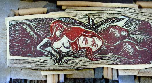 Lilith in Woodcut Style