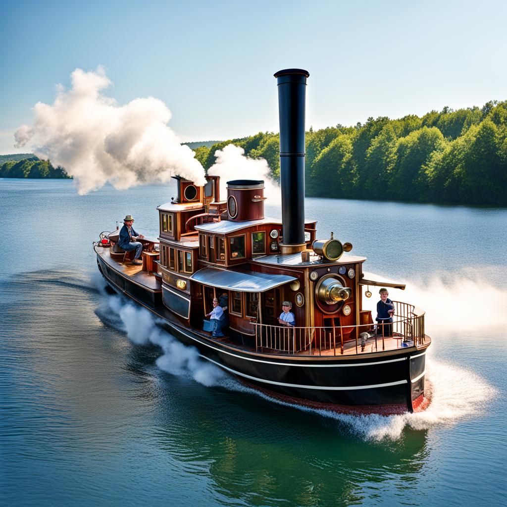 Steamboat Willie Black and White Rendering