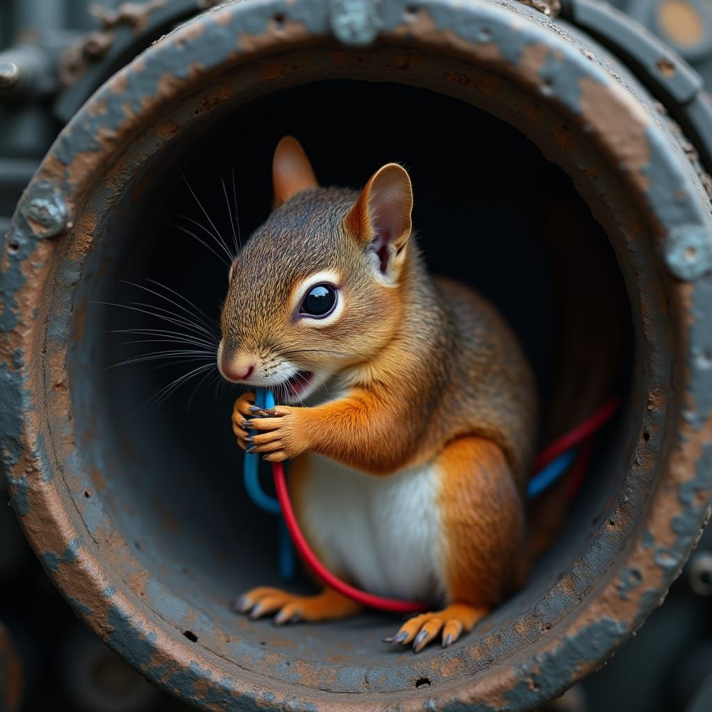 Squirrel in Cyberpunk Missile Interiors