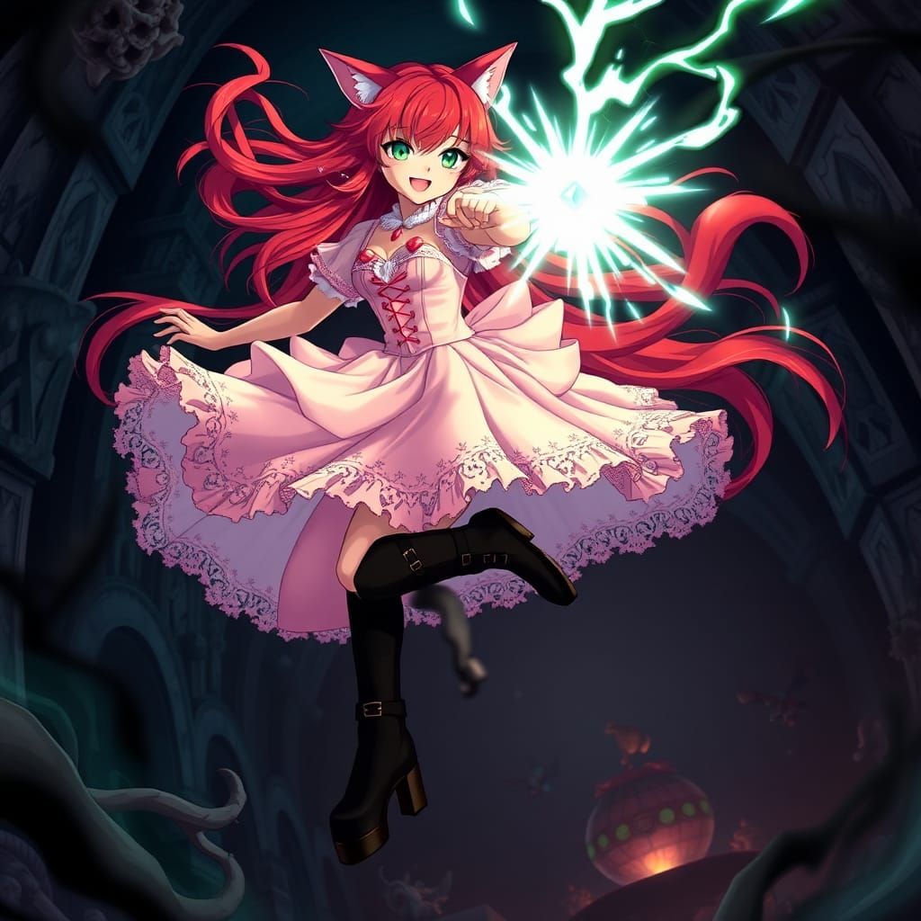 Magical Catgirl Leaps Through Underworld, Anime Style