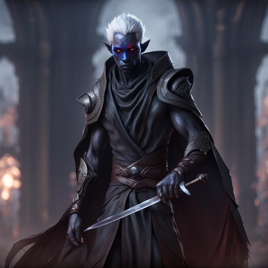 Sci-Fi Drow Warrior Concept Art in 8K