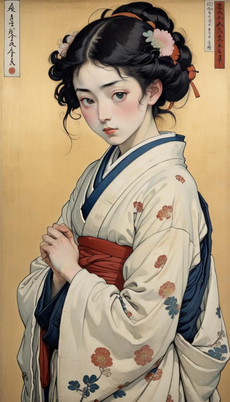 Ukiyo-e Meets Expressionism in Baroque Rococo Style