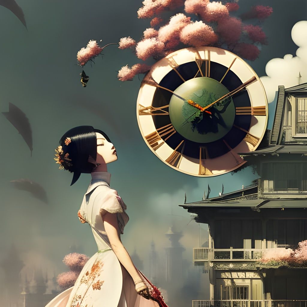 Clock Exploding in Flowers: A Manga Fantasy