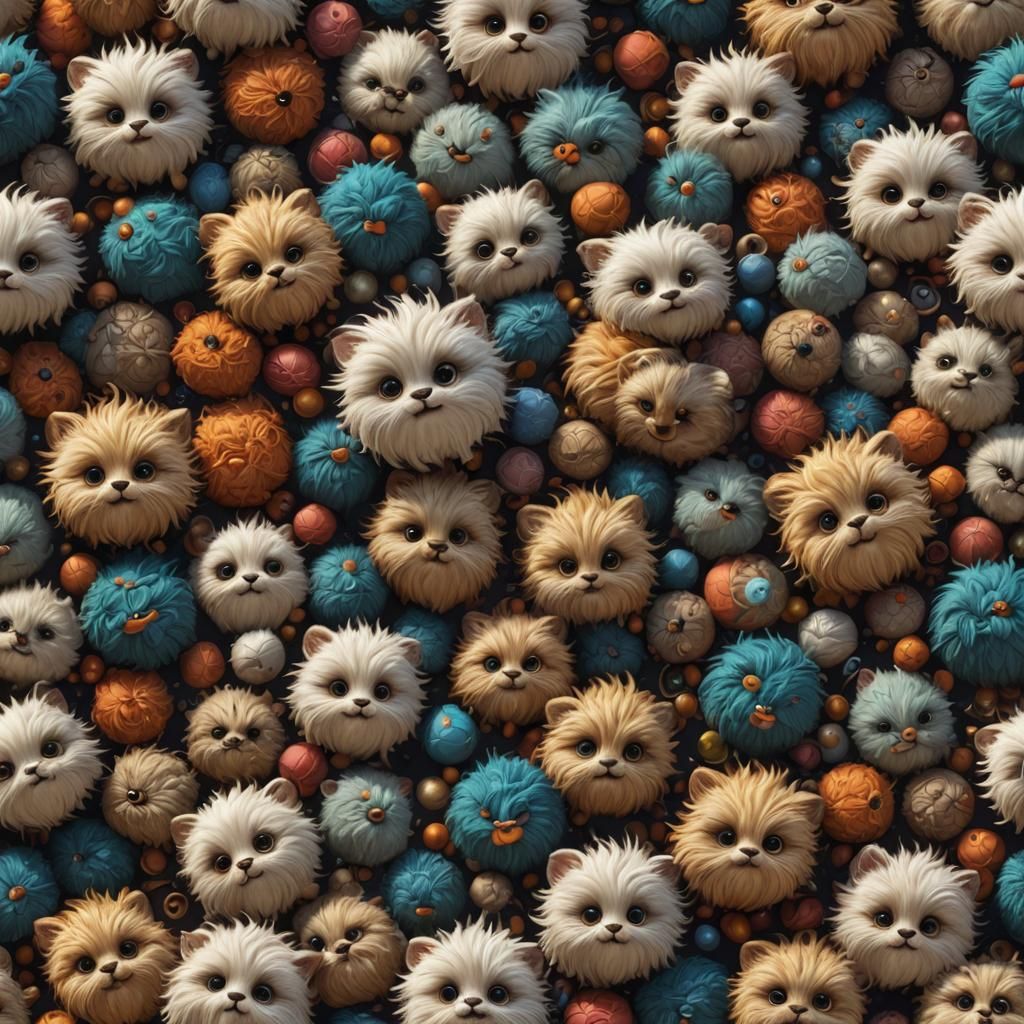 Cute Baby Furball in Detailed Matte Painting Style