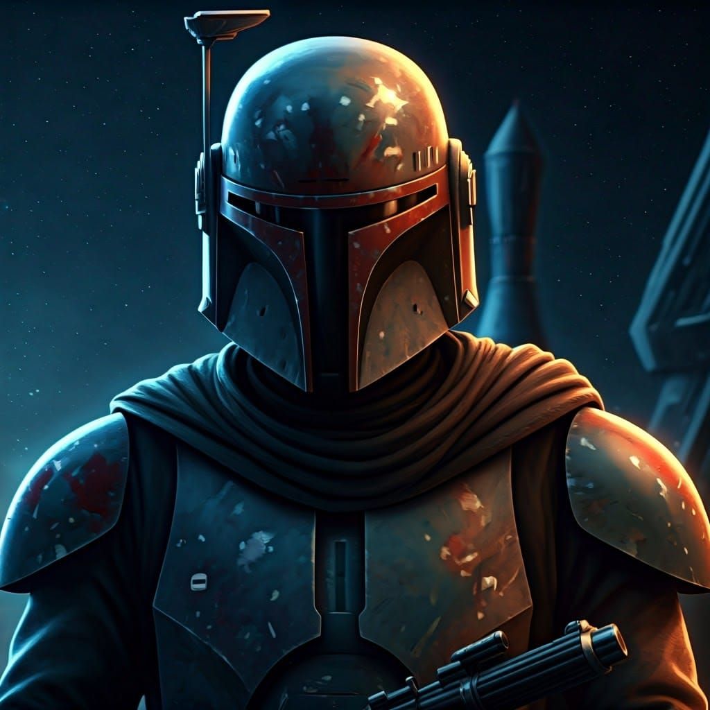 Star Wars Bounty Hunter Portrait in 4K HDR