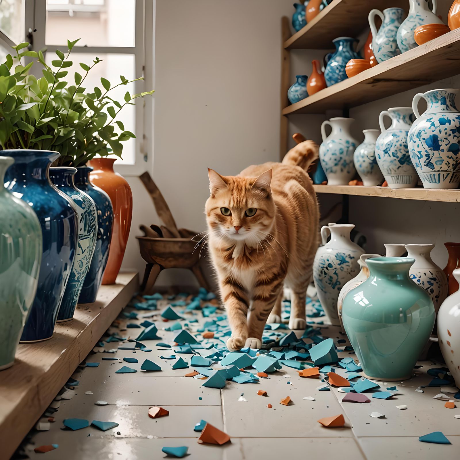 Cat Chaos: Vases Meet Their End