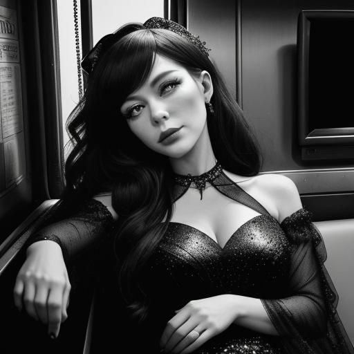 Monochrome Portrait of Commuter Station