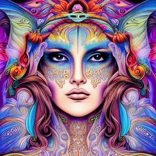 Ethereal Goddess of Light and Love in Digital Art