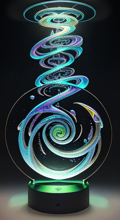 Mercury Blobs Deforming Under Spin: 3D Digital Illustration