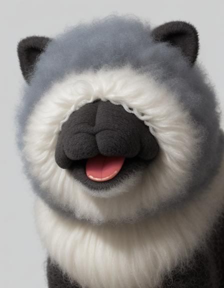 Hyper-Realistic Fuzzy Dolphin Muppet Portrait