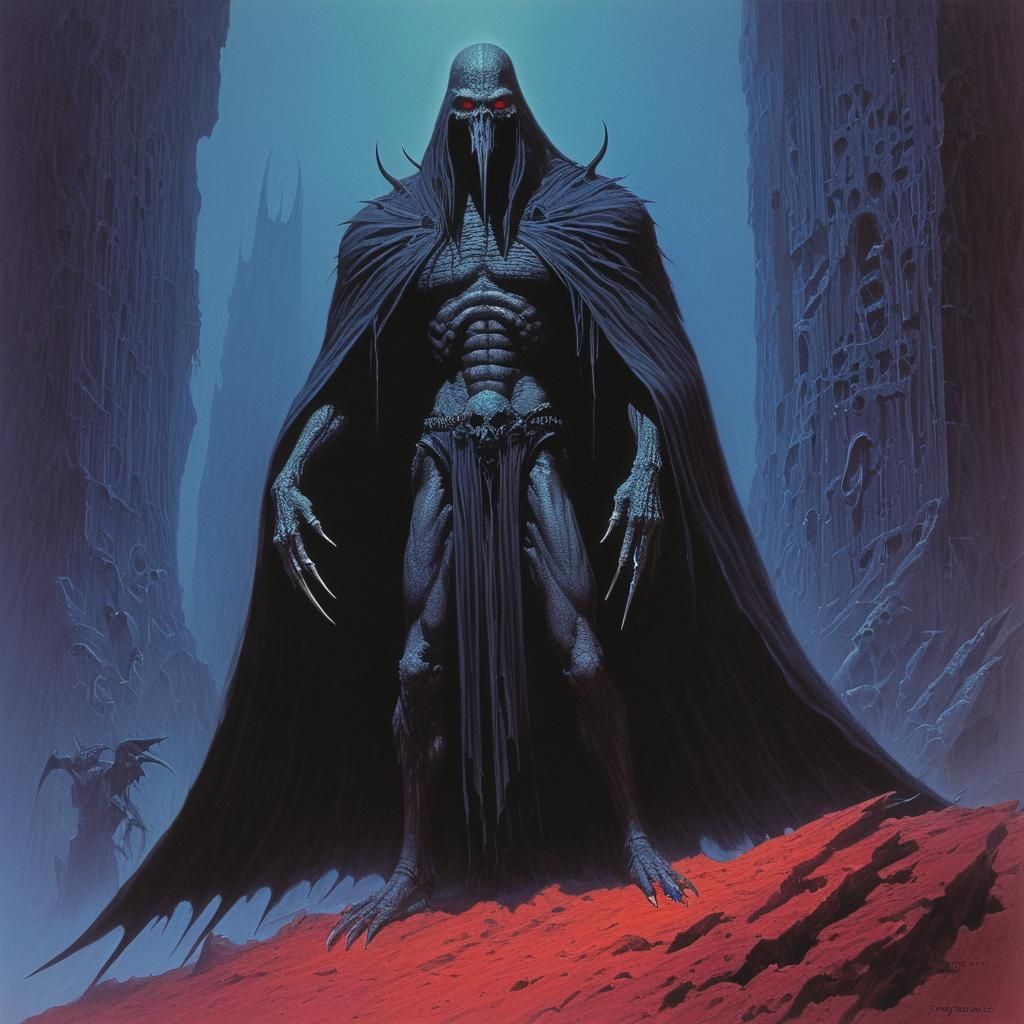 Grimdark Hellscape in Dark Fantasy Style