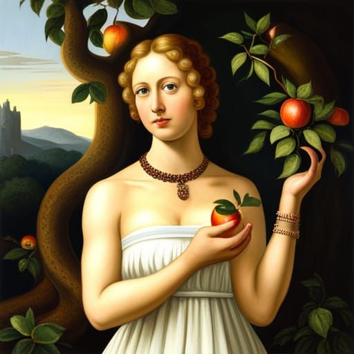 Eve and the Serpent: A Baroque Painting