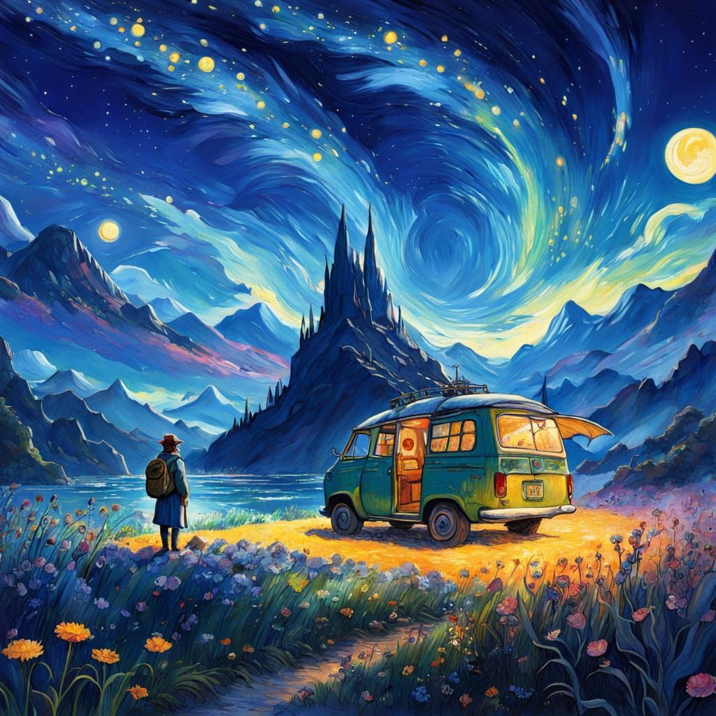 Whimsical Sci-Fi Fairytale in Studio Ghibli Style