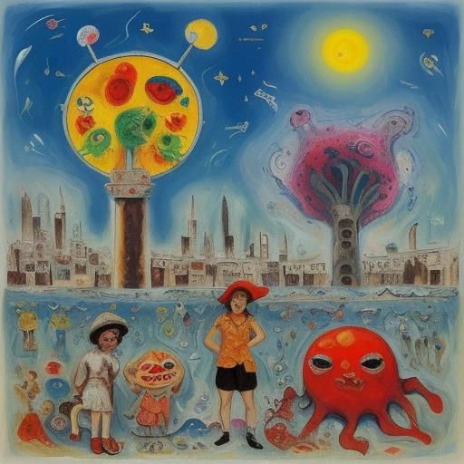 Amoebas Enjoying a Sunny Day: Early 20th-Century Expressioni...