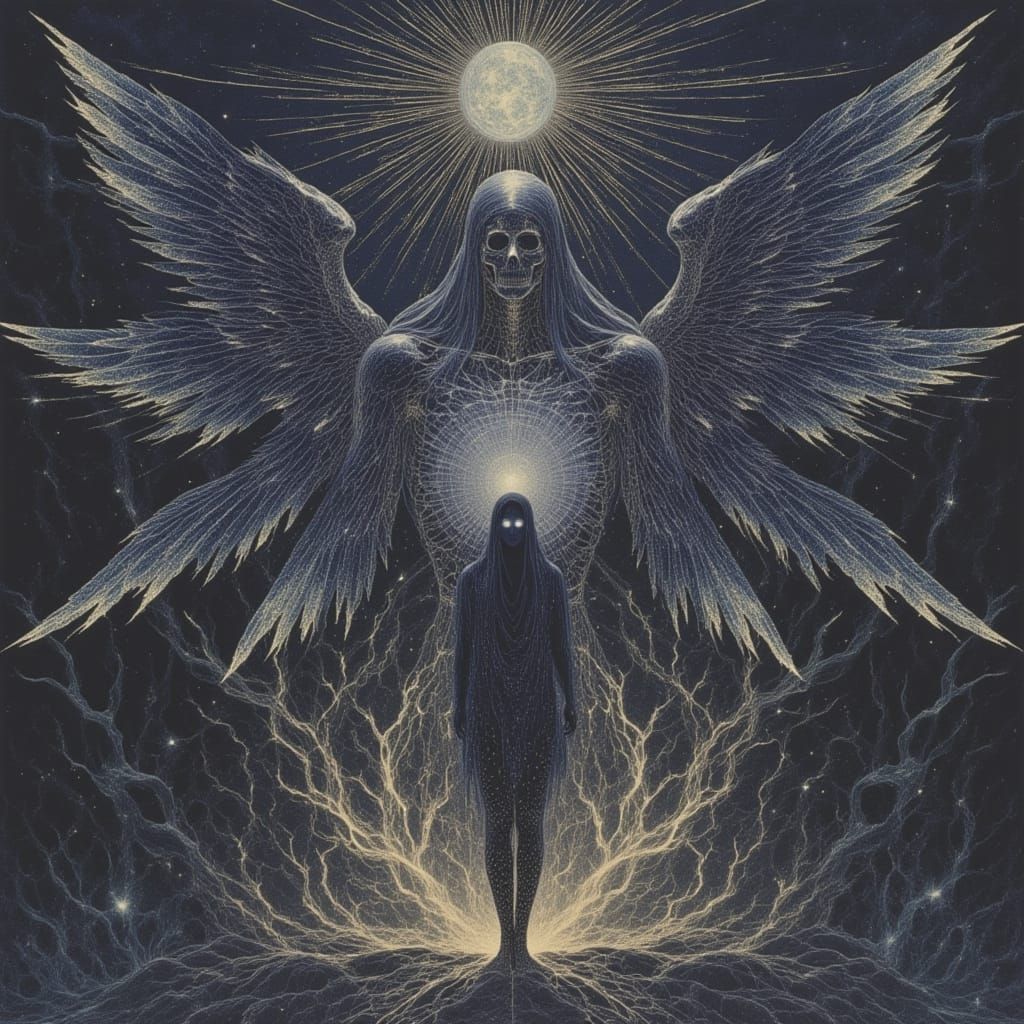 Ethereal Cyberpunk Cityscape in SpecterFLUX Aesthetic