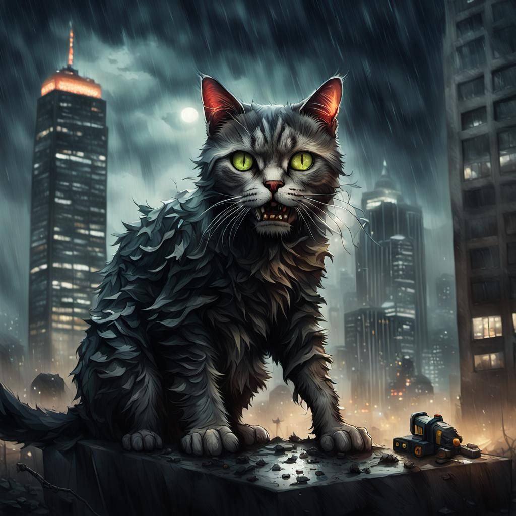 Zombie Cat's Demolition Job: Digital Art