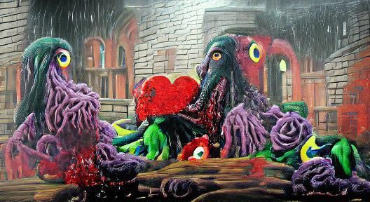 Cthulhu Elmo: Renaissance Horror Art