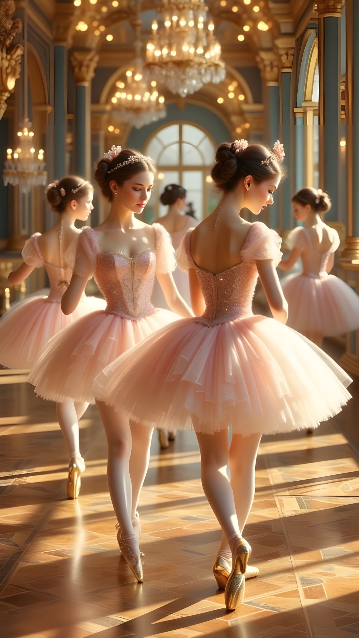 Surreal Rococo Ballerinas in Golden Halls