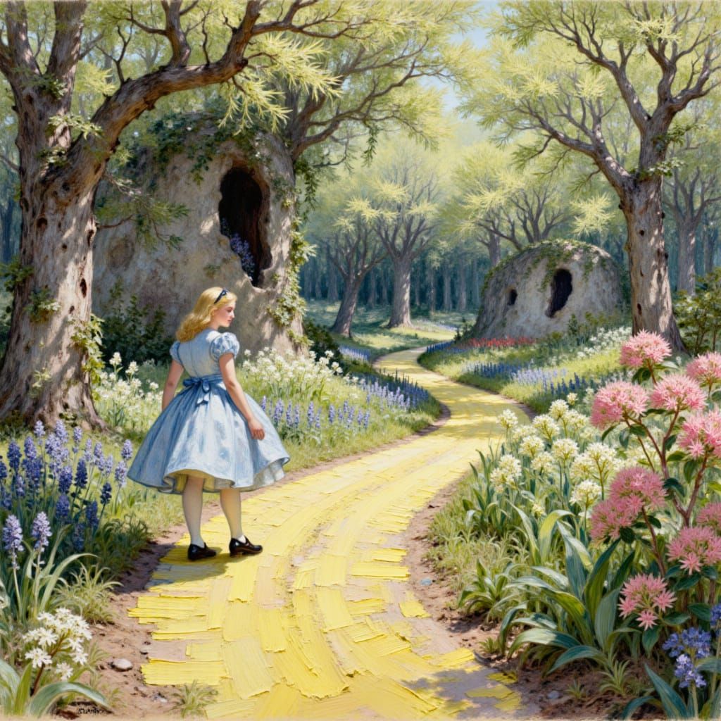 Alice Wanders the Yellow Brick Road