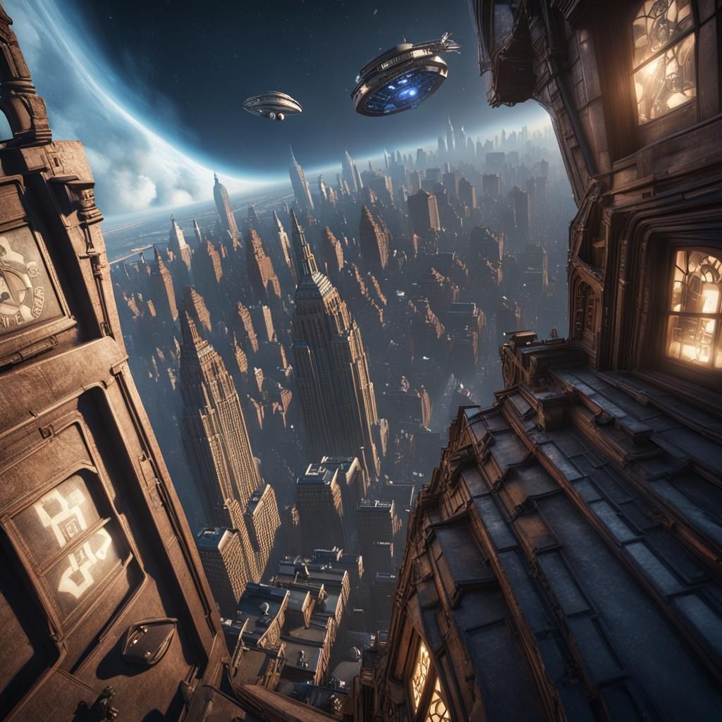 Dr. Who TARDIS Soaring Over New New New York