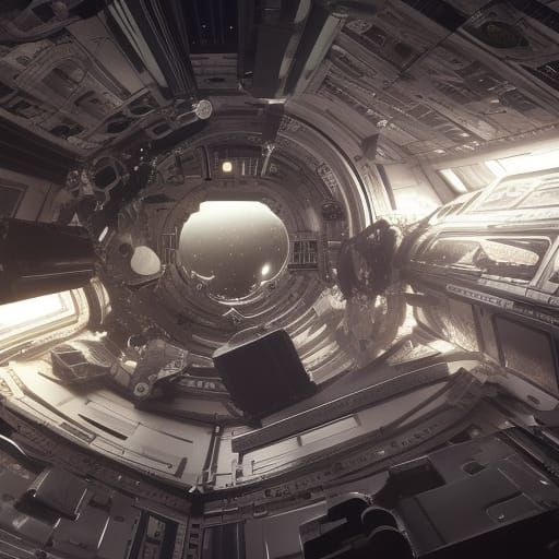 Epic Space Station Digital Matte Painting