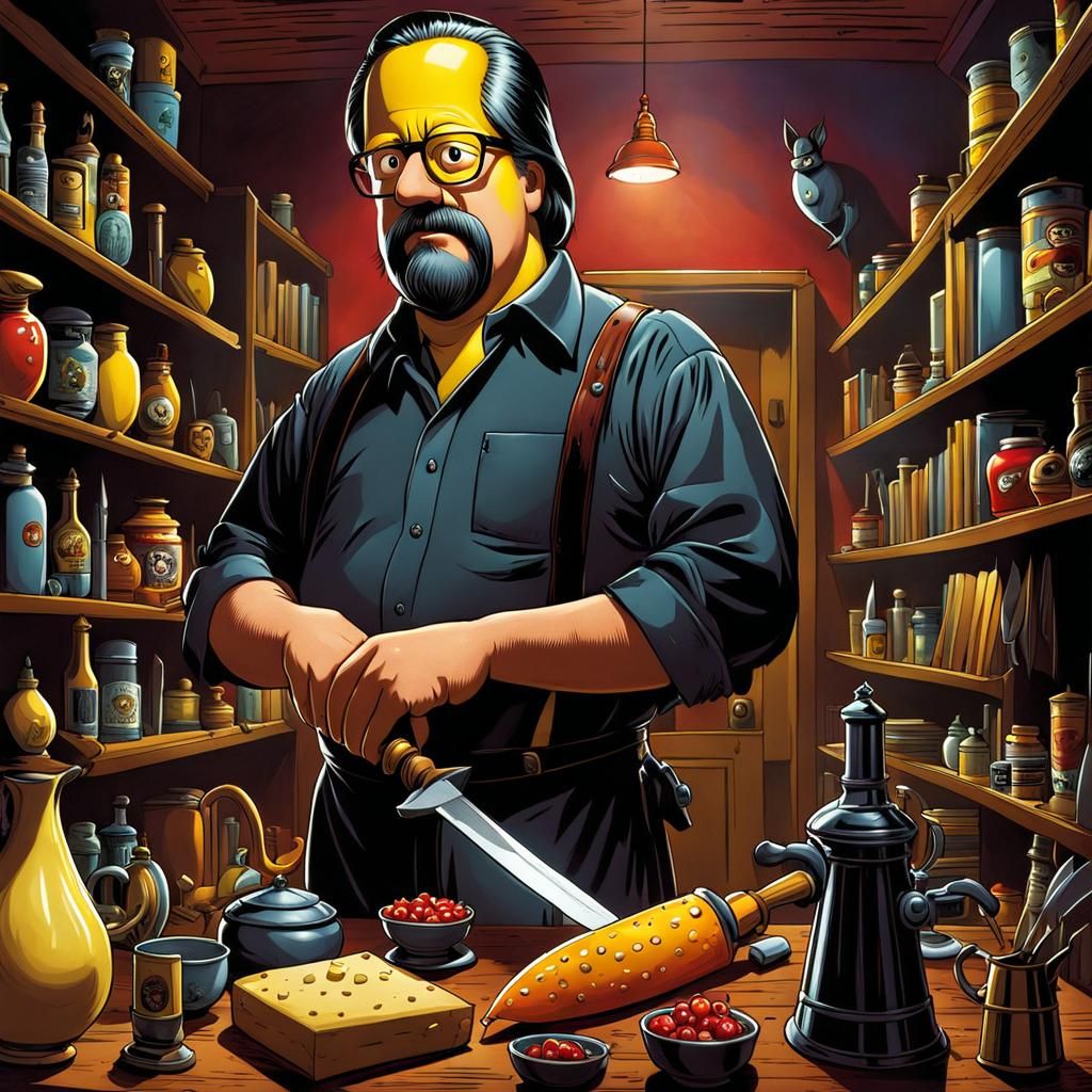 Knives in Comic Book Style