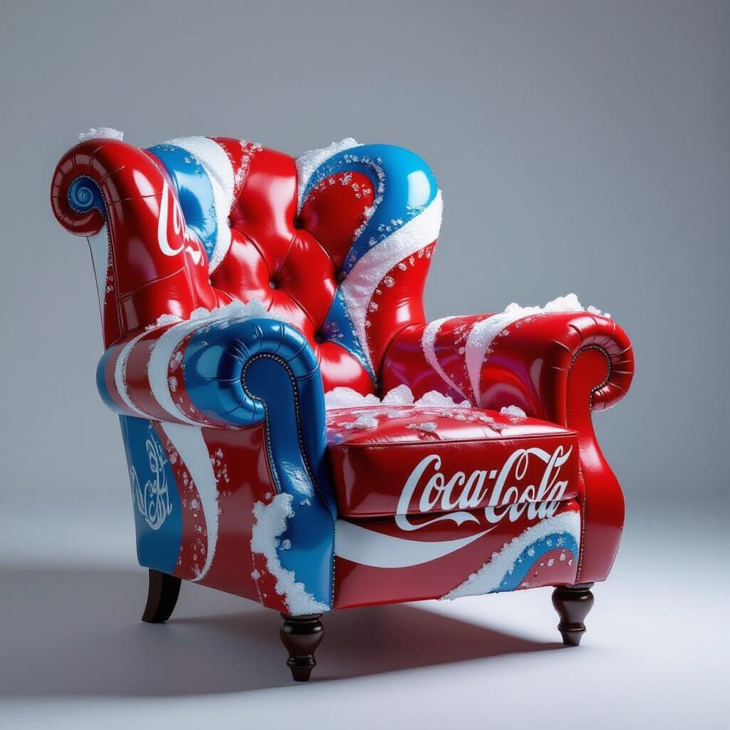 Abstract Armchair of Coca-Cola and Ice
