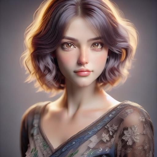 Gorgeous Semi-Realistic Portrait in Volumetric Lighting