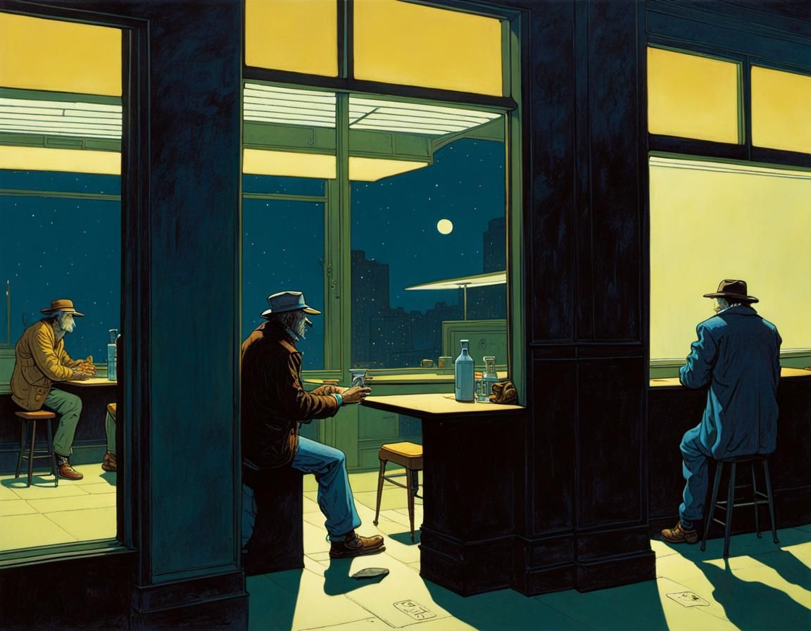 Moebius Style Futuristic Cityscape