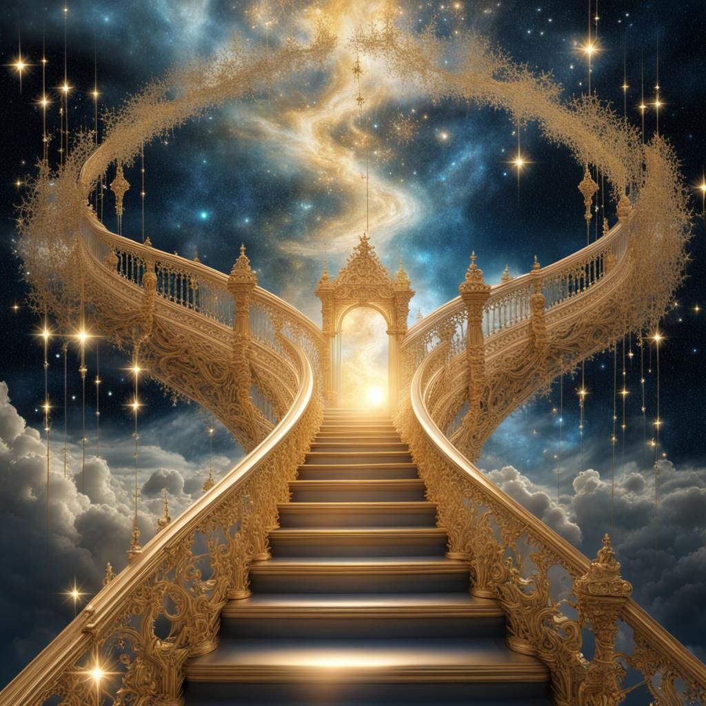 Baroque Stairway to Heaven in a Starry Galaxy