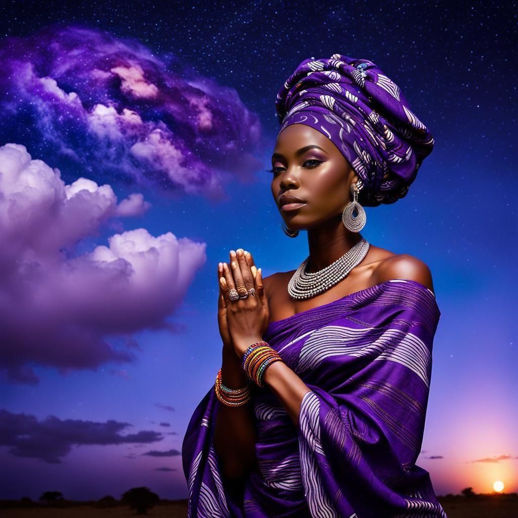 Egungun-Oya: Yoruba Goddess Portrait in 8K