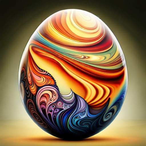 Realistic Hyperdetailed Portrait of an Egg